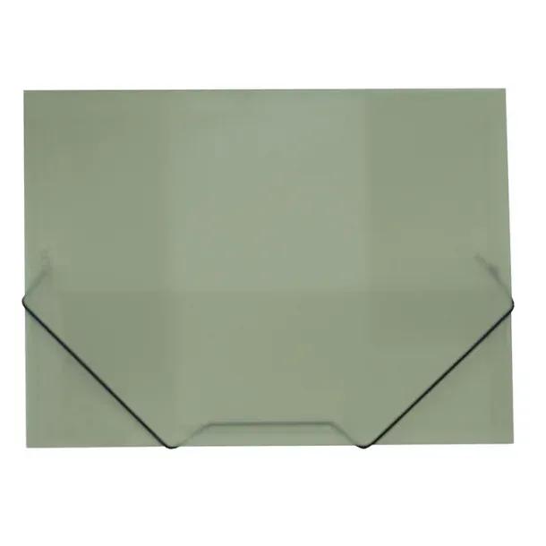 CARPETA POLIPROPILENO A4+ RAYADA SOLAPA GRIS MANHATTAN