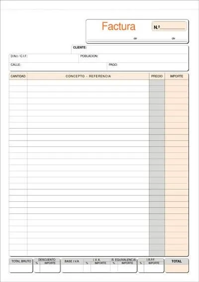 TALONARIO FACTURA A4 DUPLICADO T-56