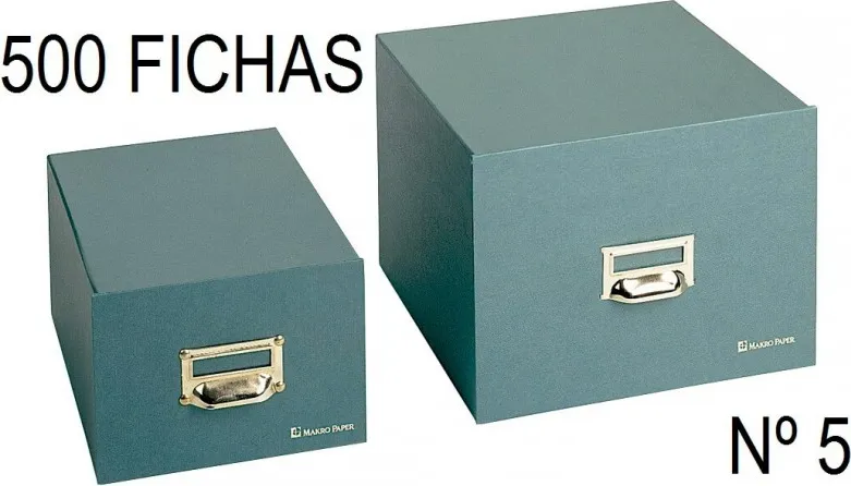 Fichero Cartón Verde Nº 5   500 Fichas