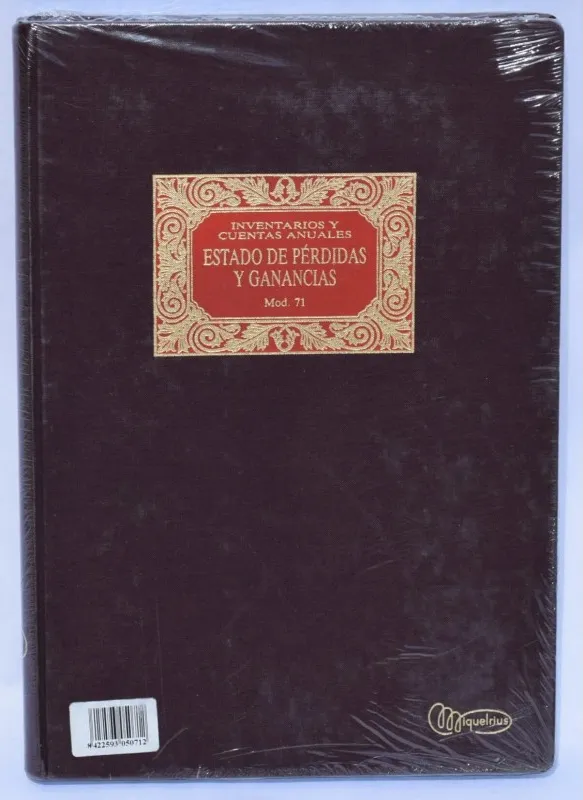 Libro Miquel Rius Nº71 Inventarios y Ctas.anuales