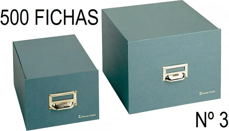 Fichero Cartón Verde Nº 3   500 Fichas