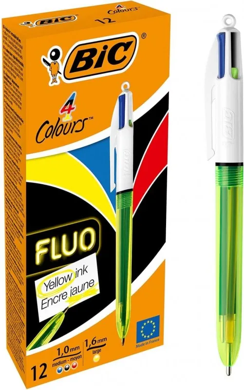 BOLIGRAFO BIC 4 COLORES FLUO