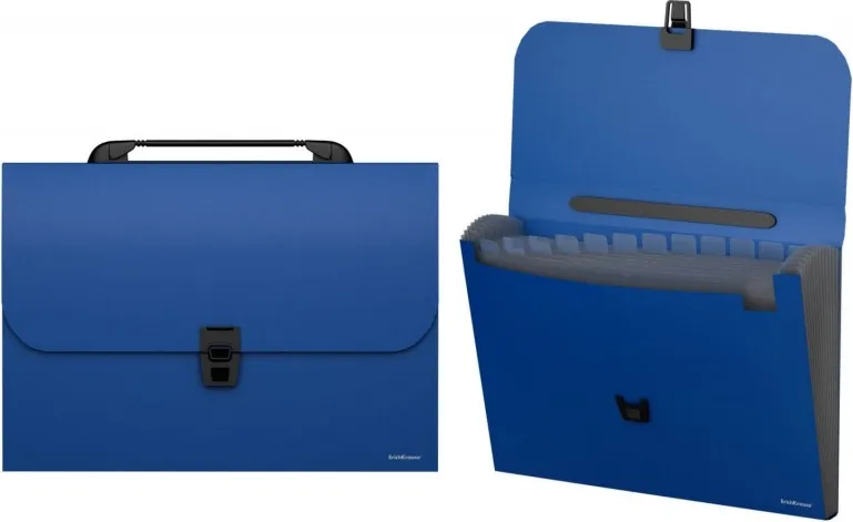 MALETIN A4 ASA CON 12 SEPARADORES AZUL