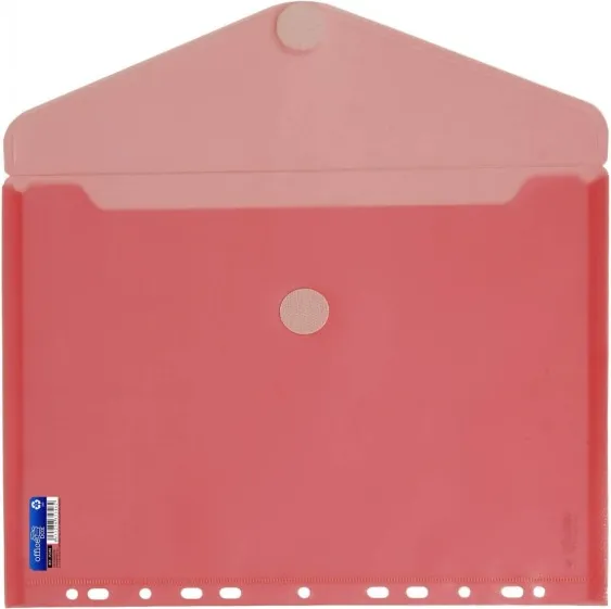 SOBRE VELCRO PP A4 MULTITALADRO ROJO