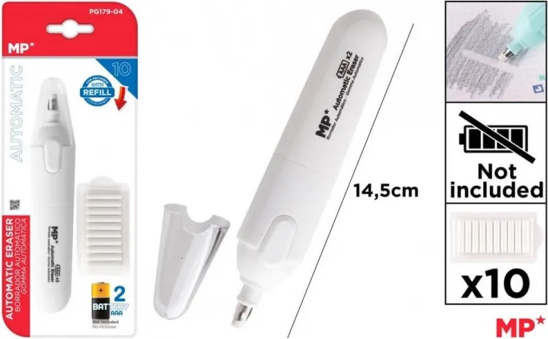 Borrador Eléctrico Blanco con Recambios