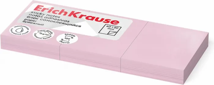Notas Adhesivas Erich Krause 50X40 Rosa