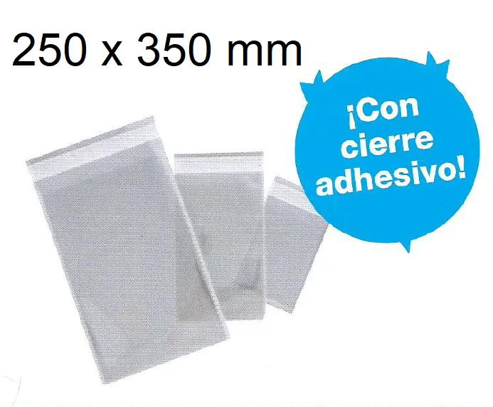 BOLSAS CIERRE ADHESIVO 250X350 POLIPROPILENO