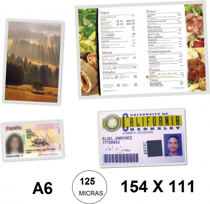 Fundas Plastificar PLUS A6 125MICRAS C/100