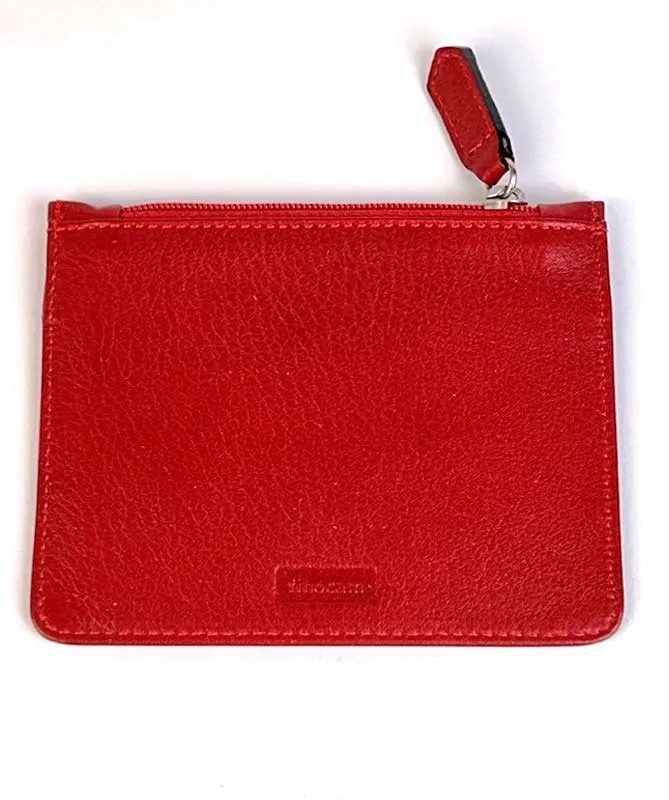 TARJETERO FINOCAM PIEL CHERRY ROJO