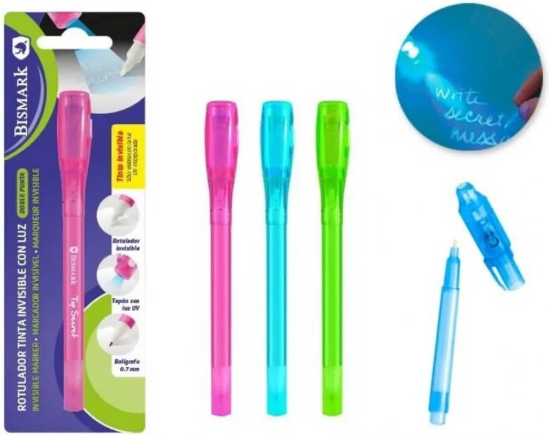 BOLIGRAFO TINTA INVISIBLE DOBLE PUNTA