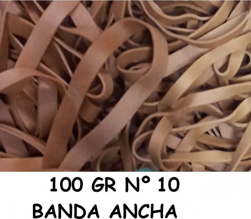 Gomas Elásticas 100GR Ancha Nº10