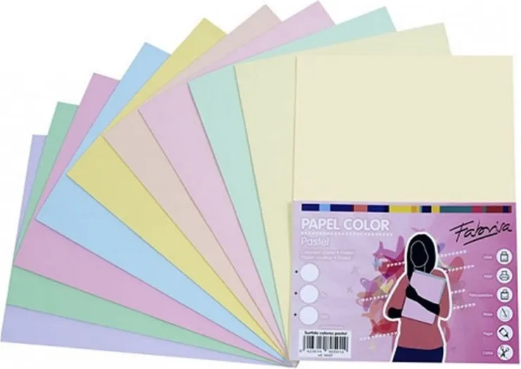 CARTULINA 50X65 SURTIDA PASTEL 25HOJAS