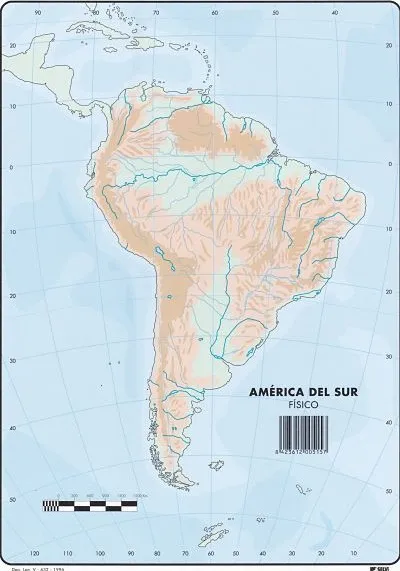 Mapas América del Sur Físico