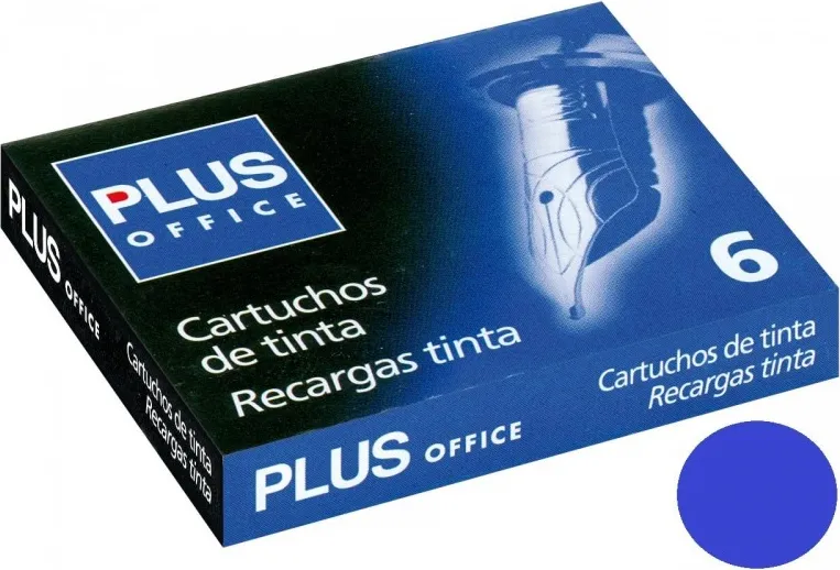 RECAMBIOS PLUMA MAKRO AZUL 6 CARTUCHOS