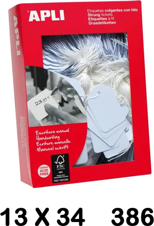 ETIQUETAS COLGANTES 13X34