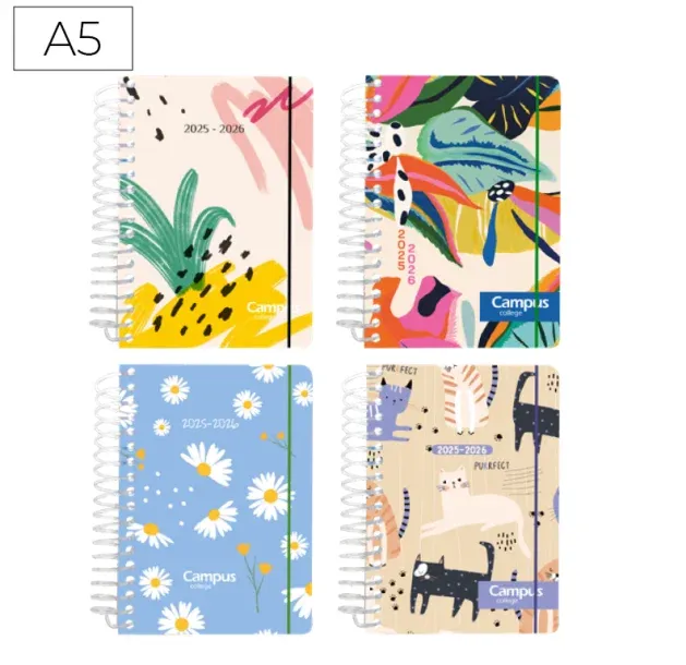 Agenda Escolar Campus A5 1DP Tapa Pp 25-26 Fantasía I