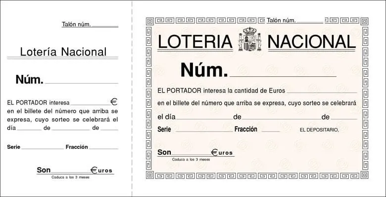 Talonario Loteria 21X10,5 Cm Simple T-15
