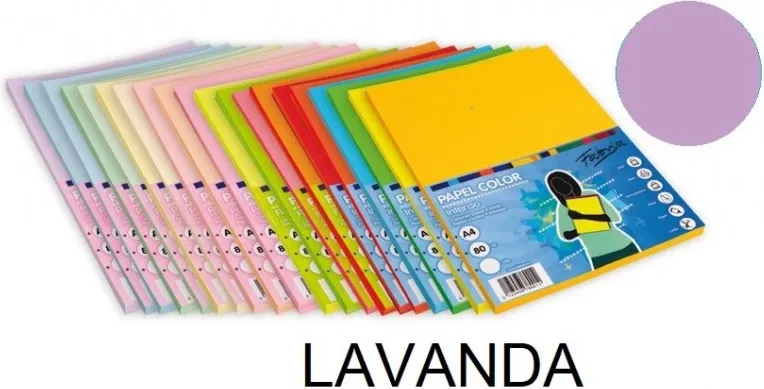 PAPEL A4 80GR LAVANDA 100H