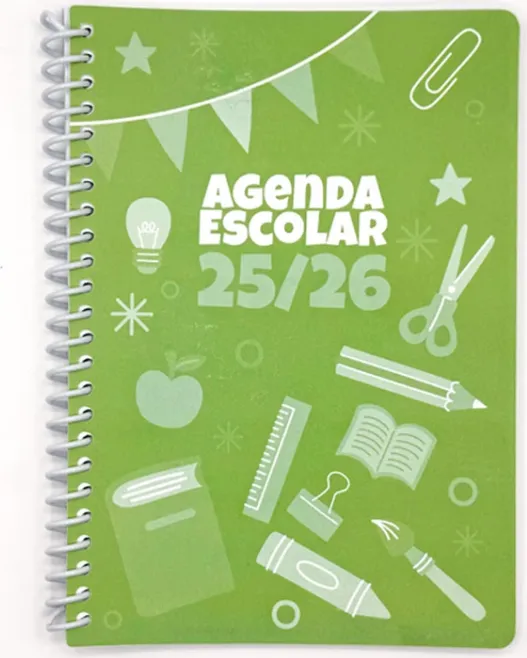 Agenda Escolar  Didex Tapa Plást.verde A5 Sem.vista 25-26