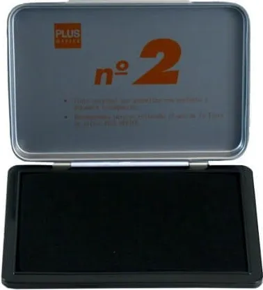 Tampón PLUS Office Nº2 Negro 8X12CM