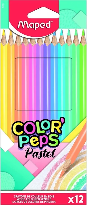 LAPICES DE COLORES PASTEL 12 COLORES