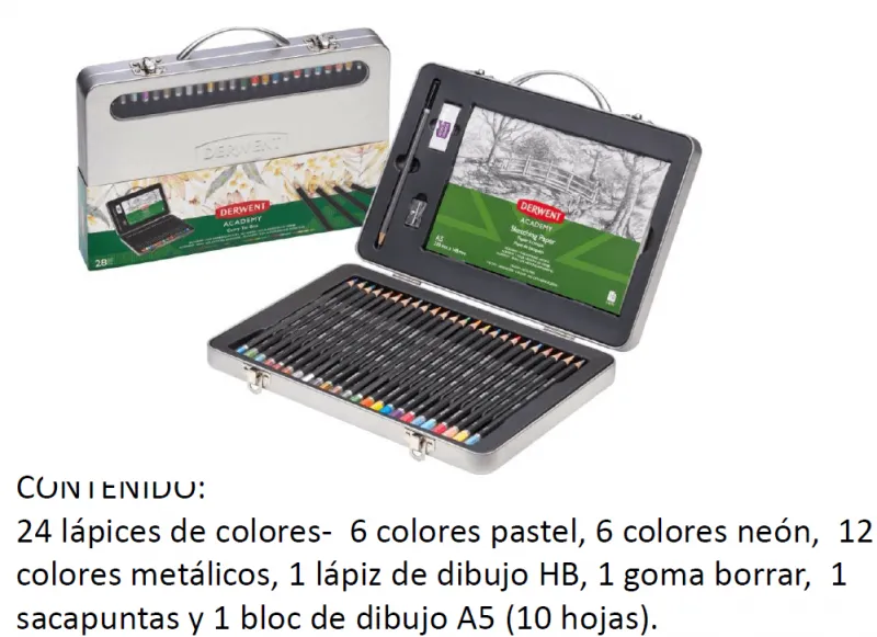 ESTUCHE METAL DERWENT LAPICEROS