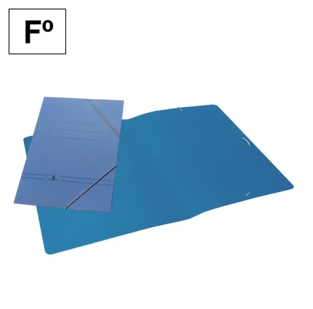 CARPETA CARTON Fº GOMAS AZUL