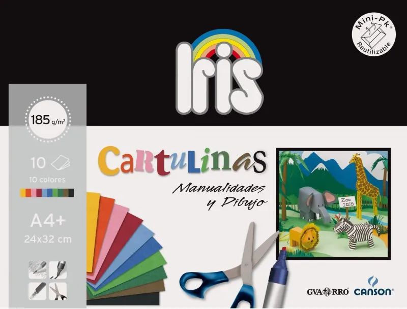 MINIPACK GUARRO 10 CARTULINAS 24x32cm