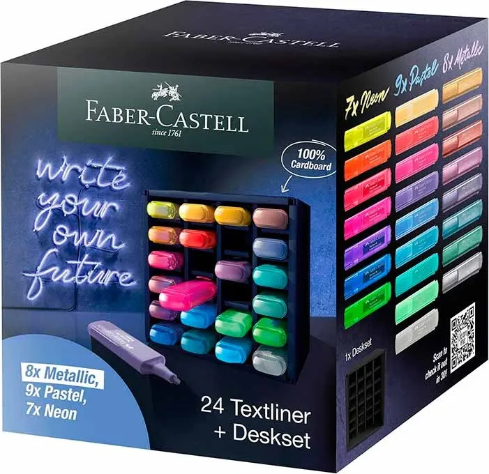 SET MESA ROTULADOR FLUORESC.TEXTLINER 24 COLORES