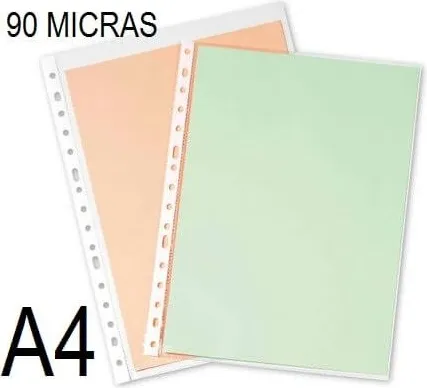 FUNDA MULTITALADRO PARDO A4 90 micras