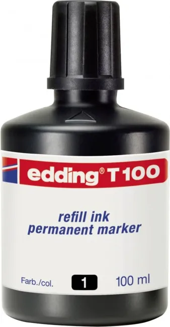 TINTA EDDING FRASCO 100ML NEGRO