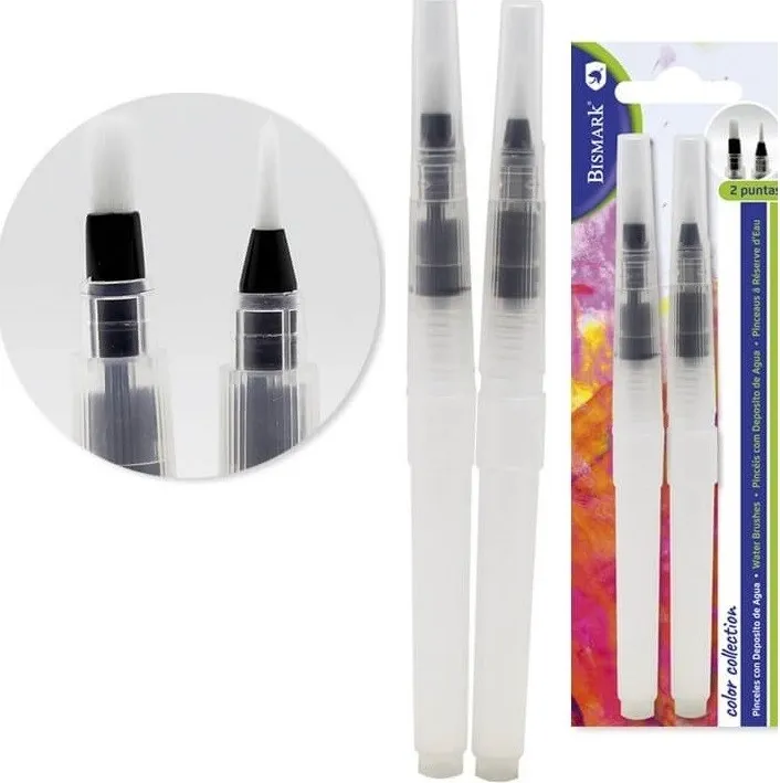 BLISTER 2 PINCELES CON DEPOSITO AGUA