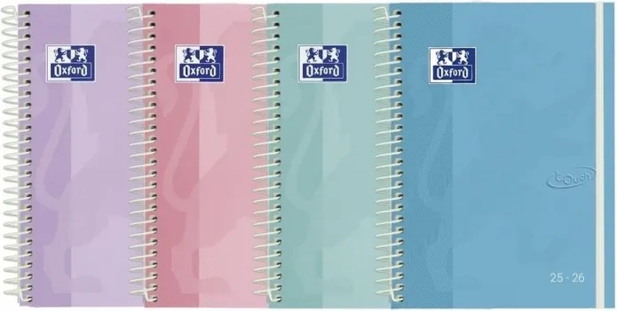 Agenda Escolar Tapa Touch Pastel Extradura 8º Sem.vista 25-26