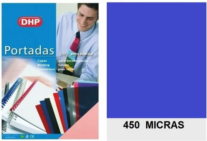 PORTADA A4 DHP 450 MICRAS AZUL OPACA
