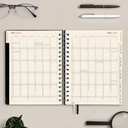 Agenda Finocam 16 Meses Tempus 1/4  Sv Vert.negro 25-26 - imagen 4