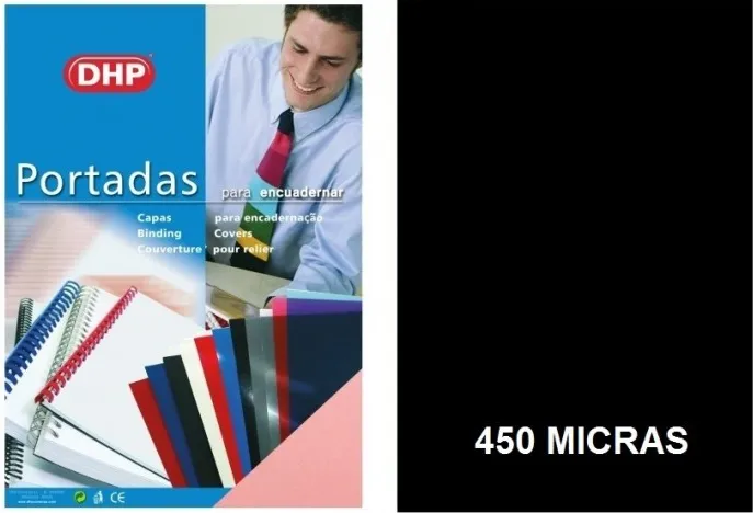 PORTADA A4 DHP 450 MICRAS NEGRO