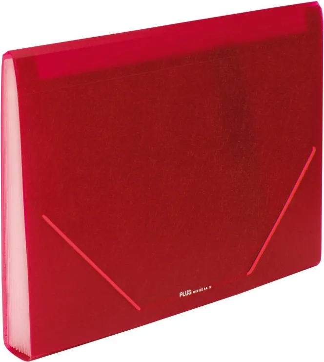 Carpeta clasificadora Plus Office A4 Roja 12 separadores