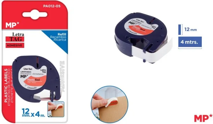 CINTA TAG PLASTICO ROJO