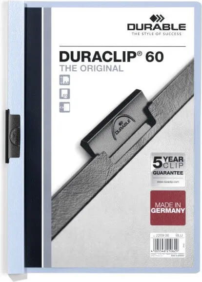 DOSSIER PINZA DURACLIP A4 60H AZUL CLARO