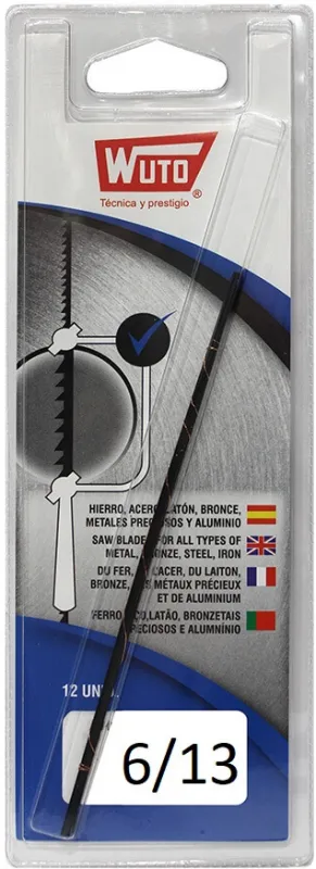 Blister 12 Pelos Segueta Metal 6/13