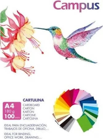 CARTULINA CAMPUS A4 100H 180GR UNICOLOR