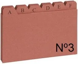 Índice Cartón Fichero N.3