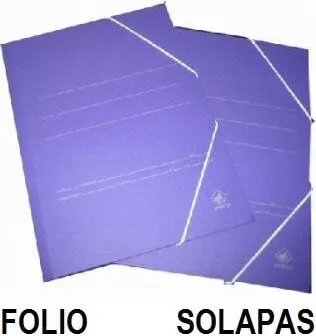 CARPETA CARTÓN FOLIO SOLAPA AZUL