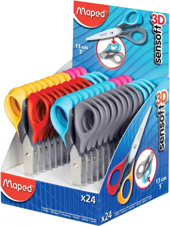 TIJERA MAPED SENSOFT 13cm EXPOS.24unid