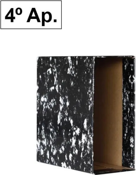 CAJA ARCHIVADOR PLUS 4º APAISADO NEGRO