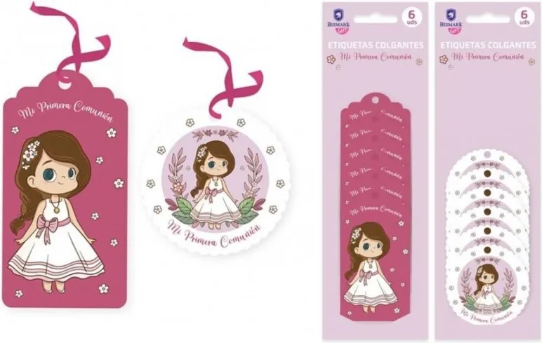 Etiquetas Colgantes Comunión Niñas 6UNID.