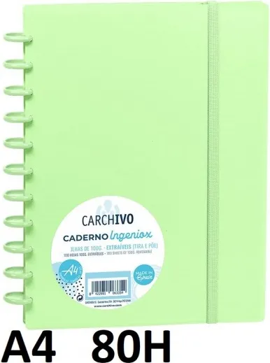 BLOC INGENIOX FOAM A4 VERDE PASTEL 80 HOJAS CUADRO