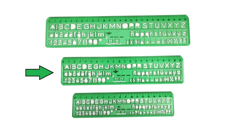 Plantilla Dfh Letras 8 mm