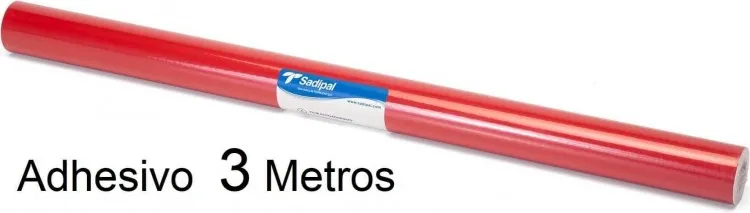 Rollo Adhesivo Sadipal Rojo 0,5X3M