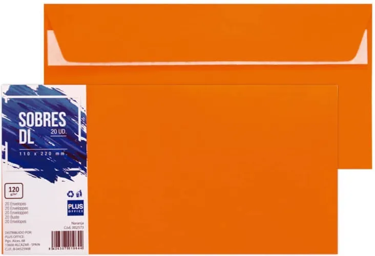 SOBRES 110X220 NARANJA